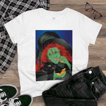 Mirror, Mirror A Witch's Touch Women's Midweight Cotton Tee