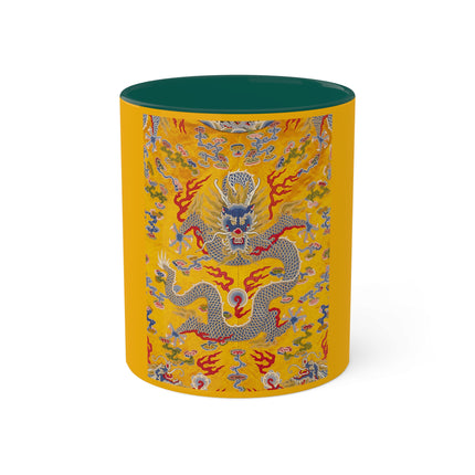 The Imperial 12-Symbol Robe, A Dragon's Regalia Colorful Mugs, 11oz
