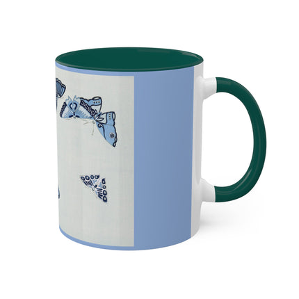 One Thousand Butterflies by Kamisaka Sekka Colorful Mugs, 11oz