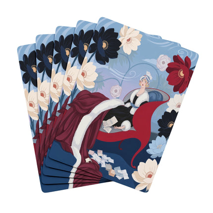 💌🌺 The Lady Of The Love Letters Playing Cards – Art Deco Romantic Elegance