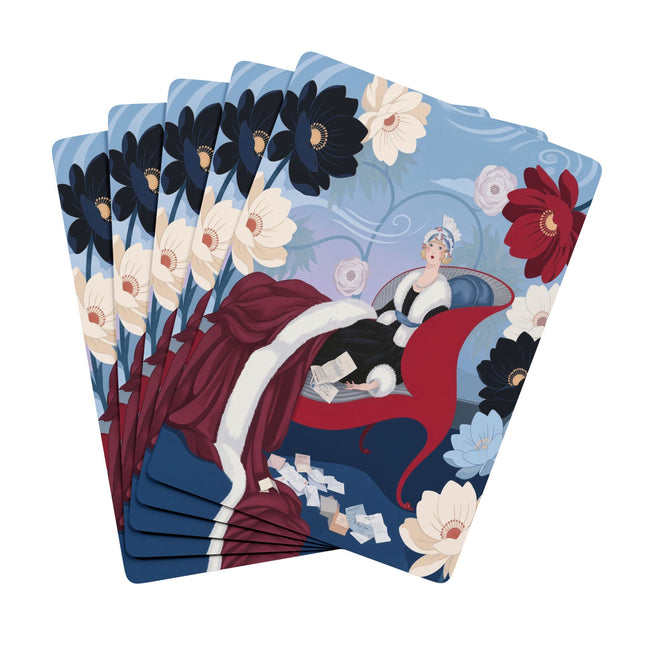 💌🌺 The Lady Of The Love Letters Playing Cards – Art Deco Romantic Elegance