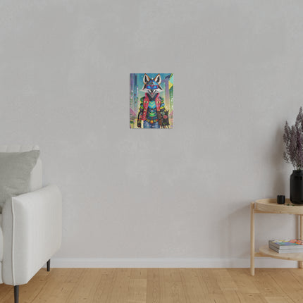 Cyber Hyena Matte Canvas, Stretched, 0.75"