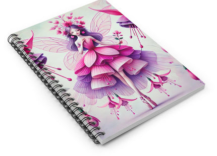 Fuchsia Fairy Spiral Notebook - Ruled Line