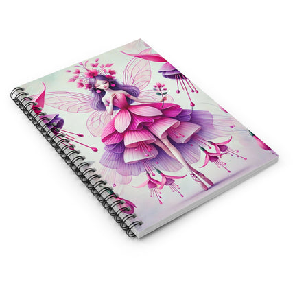 Fuchsia Fairy Spiral Notebook - Ruled Line