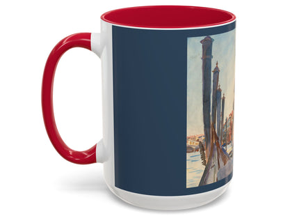 Gondola Moorings on the Grand Canal by John Singer Sargent Colorful Mugs (11oz, 15oz)
