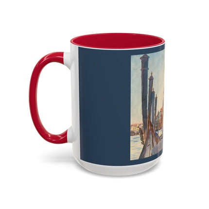 Gondola Moorings on the Grand Canal by John Singer Sargent Colorful Mugs (11oz, 15oz)