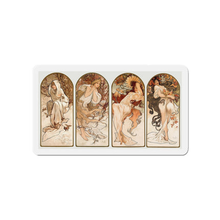 The Seasons by Alphonse Maria Mucha Die-Cut Magnets (5 Sizes)