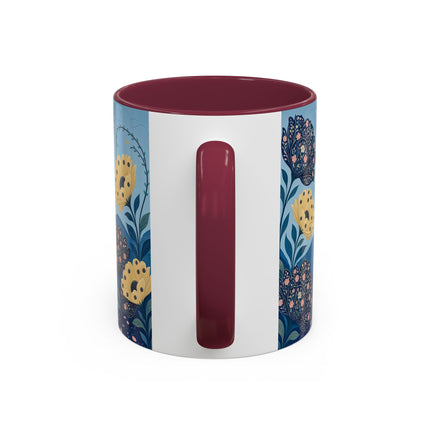 🌼🦋 The Enchanted Butterfly Garden Promenade Colorful Mug – Art Deco Floral Whimsy