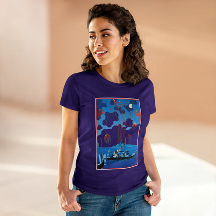 Fireworks in Venice by George Barbier Women's Midweight Cotton Tee