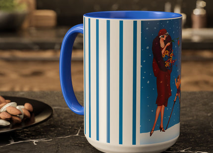 Snowfall & Couture Colorful Mugs (11oz, 15oz)