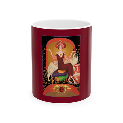 January & Garnet (from the Gem Series) by Sofia Chiostri Ceramic Mug 11oz