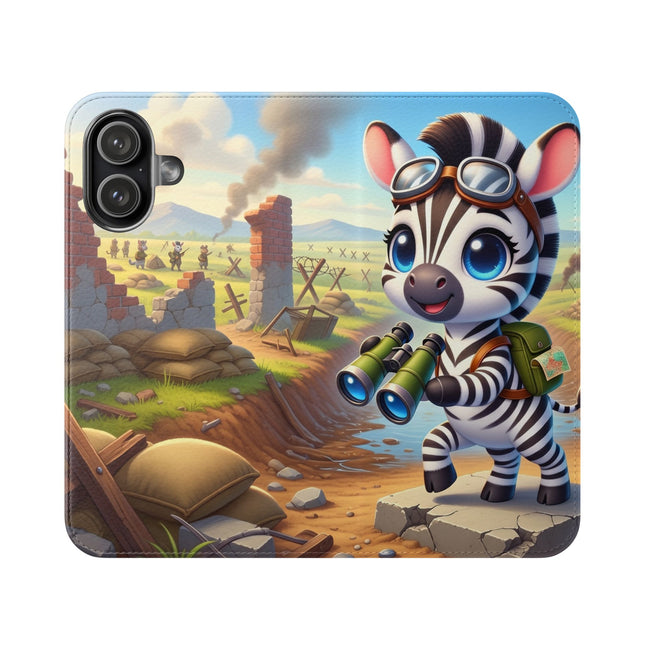 🦓🔭 The Zebra Lookout Flip Case – Adventure, Curiosity & Explorer Spirit