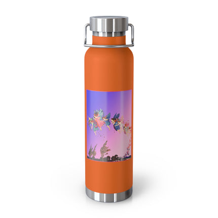Fairies, Pixies, and Petals in Twilight's Embrace Copper Vacuum Insulated Bottle, 22 oz