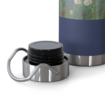 Farm Garden with Sunflowers by Gustav Klimt Copper Vacuum Insulated Bottle, 22oz