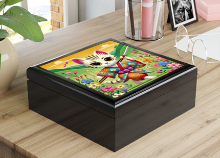 Samurai Kitten Jewelry Box