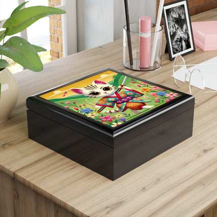 Samurai Kitten Jewelry Box