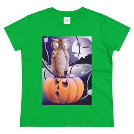 The Startled Pumpkin Women's Midweight Cotton Tee