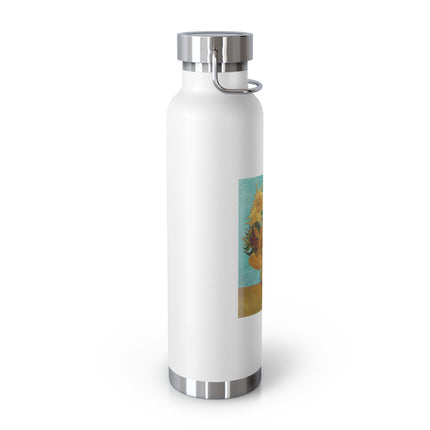 Vase with Twelve Sunflowers by Vincent Van Gogh Copper Vacuum Insulated Bottle, 22oz