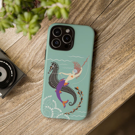 Mermaid on Seahorse Phone Case – Mythic Ocean Grace