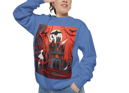 Halloween Night Scene Unisex Garment-Dyed Sweatshirt