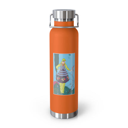 Exquisite Elegance by Umberto Brunelleschi Copper Vacuum Insulated Bottle, 22oz
