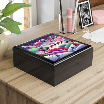 Festive Reindeer Flight Jewelry Box