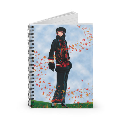 Elegance in Autumn Spiral Notebook - Ruled Line