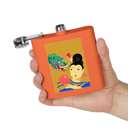 Dragon Fan Flask – Bold Chinese Fantasy & Elegant Strength
