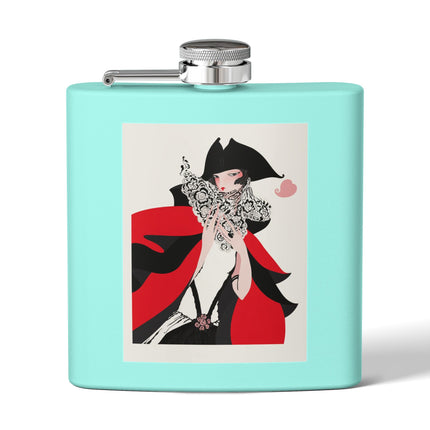 Crimson Masquerade Flask – Dramatic Grace & Bold Elegance