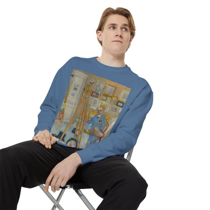 The Skeleton Painter by James Ensor Garment-Dyed Sweatshirt