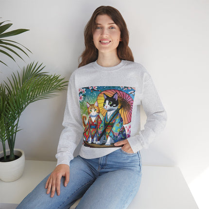 Kimono Kitties Unisex Heavy Blend™ Crewneck Sweatshirt
