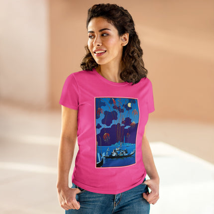 Fireworks in Venice by George Barbier Women's Midweight Cotton Tee