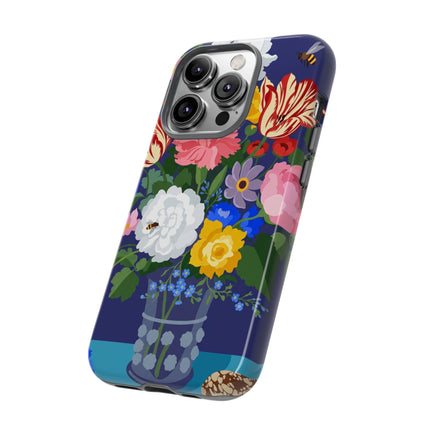 Midnight Floral Bouquet Phone Case – Vibrant Blooms & Enchanted Garden