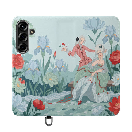 🌹💌 The Secret Rose Garden Courtship Flip Case – Art Deco Floral Romance