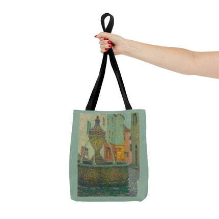 La Fontaine, Saint-Paul De Vence by Henri Le Sidaner Tote Bag (AOP)