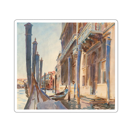 Gondola Moorings on the Grand Canal by John Singer Sargent Kiss-Cut Stickers (4 Sizes)