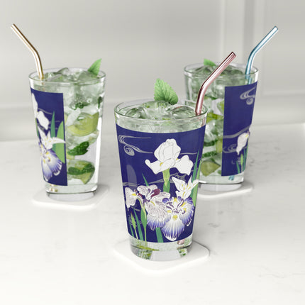 Irises by Kogyo Tsukioka Glass, 16oz