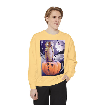 The Startled Pumpkin Unisex Garment-Dyed Sweatshirt