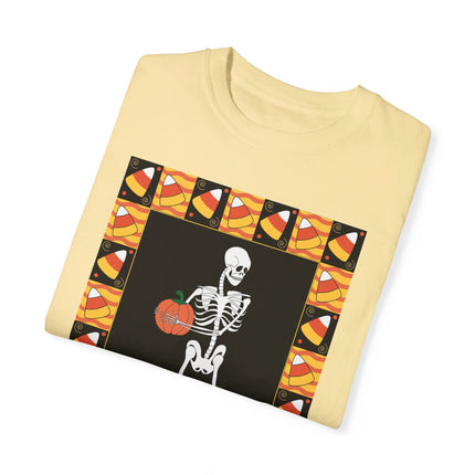 Candy Corn Skeleton Unisex Garment-Dyed T-shirt
