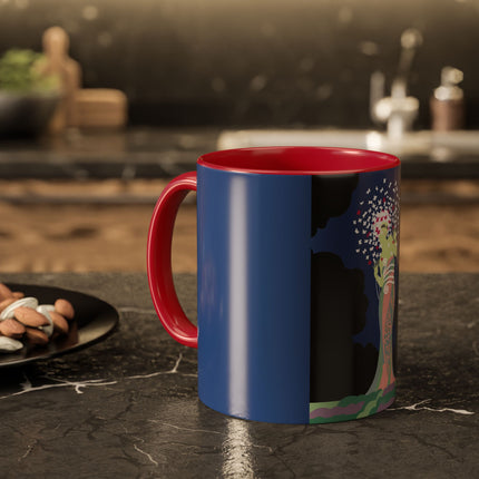 Butterfly Enchantress Colorful Mugs – Ethereal Art Deco Magic & Transformation