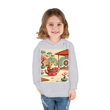Archer Kitten in the Zen Garden Toddler Pullover Fleece Hoodie