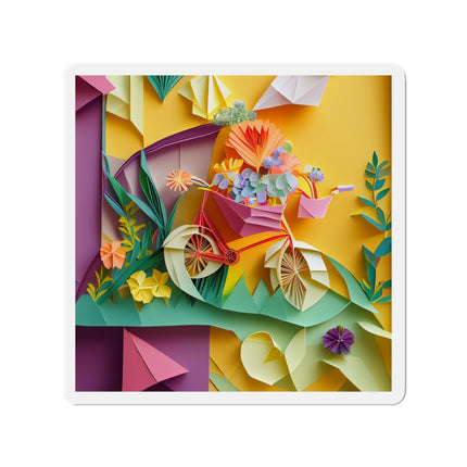 Origami Bicycle Die-Cut Magnets (5 Sizes)