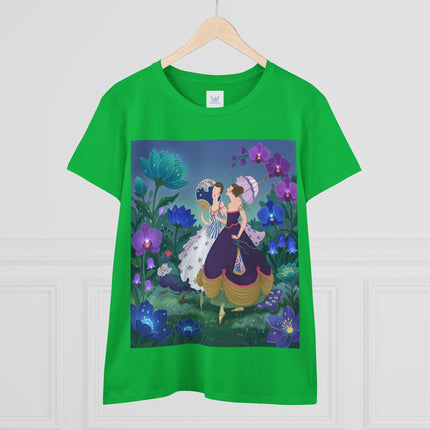 💜🌸 The Ladies Of The Enchanted Garden Cotton Tee – Art Deco Fashion Illustration