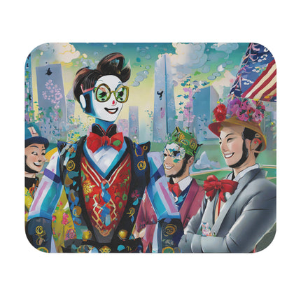 Cyber Punk Robots Mouse Pad, Rectangle