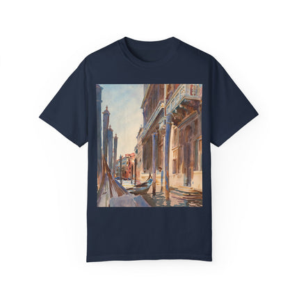 Gondola Moorings on the Grand Canal by John Singer Sargent  Unisex Garment-Dyed T-shirt