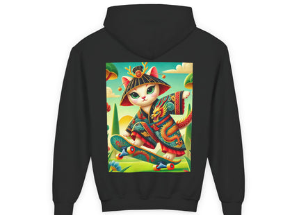 Dragon Dance on Wheels Youth Heavy Blend Hooded Sweatshirt