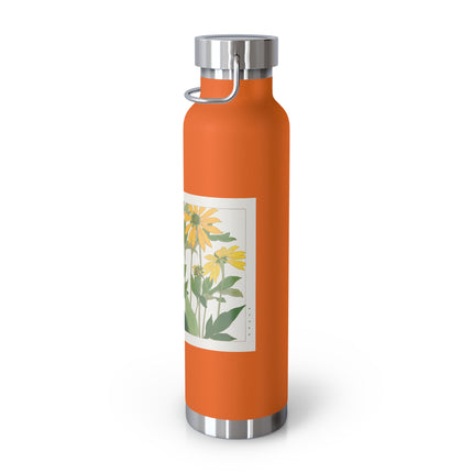 Clerodendrum & Rudbeckia by Tanigami Kônan Copper Vacuum Insulated Bottle, 22oz
