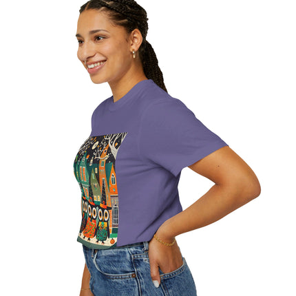 Night of the Trick-or-Treating Owlets Unisex Garment-Dyed T-shirt