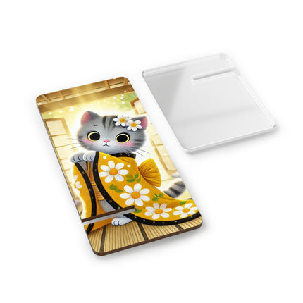 Playful Kitten in the Tea Room Mobile Display Stand for Smartphones