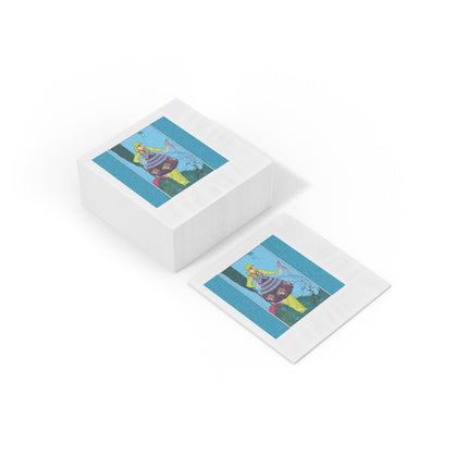 Exquisite Elegance by Umberto Brunelleschi White Coined Napkins